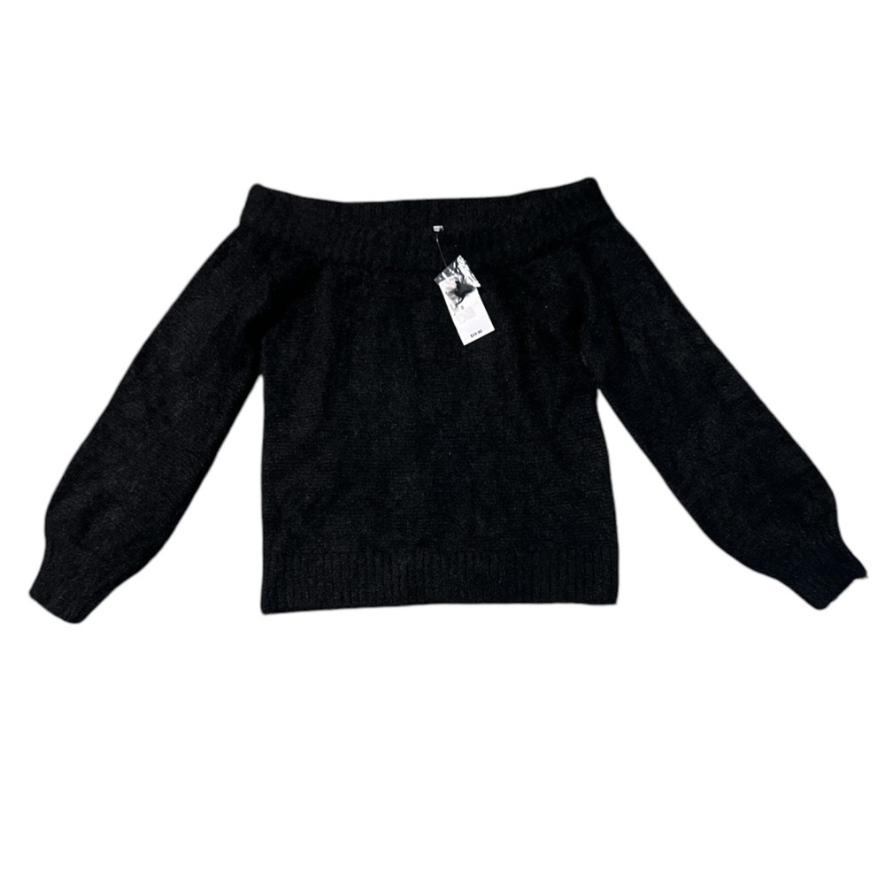 Kismet Black Off-the-Shoulder Sweater